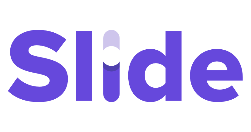 Purple Slide logo with stylized letter i