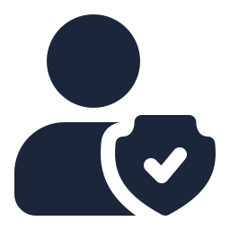 User icon with shield and checkmark
